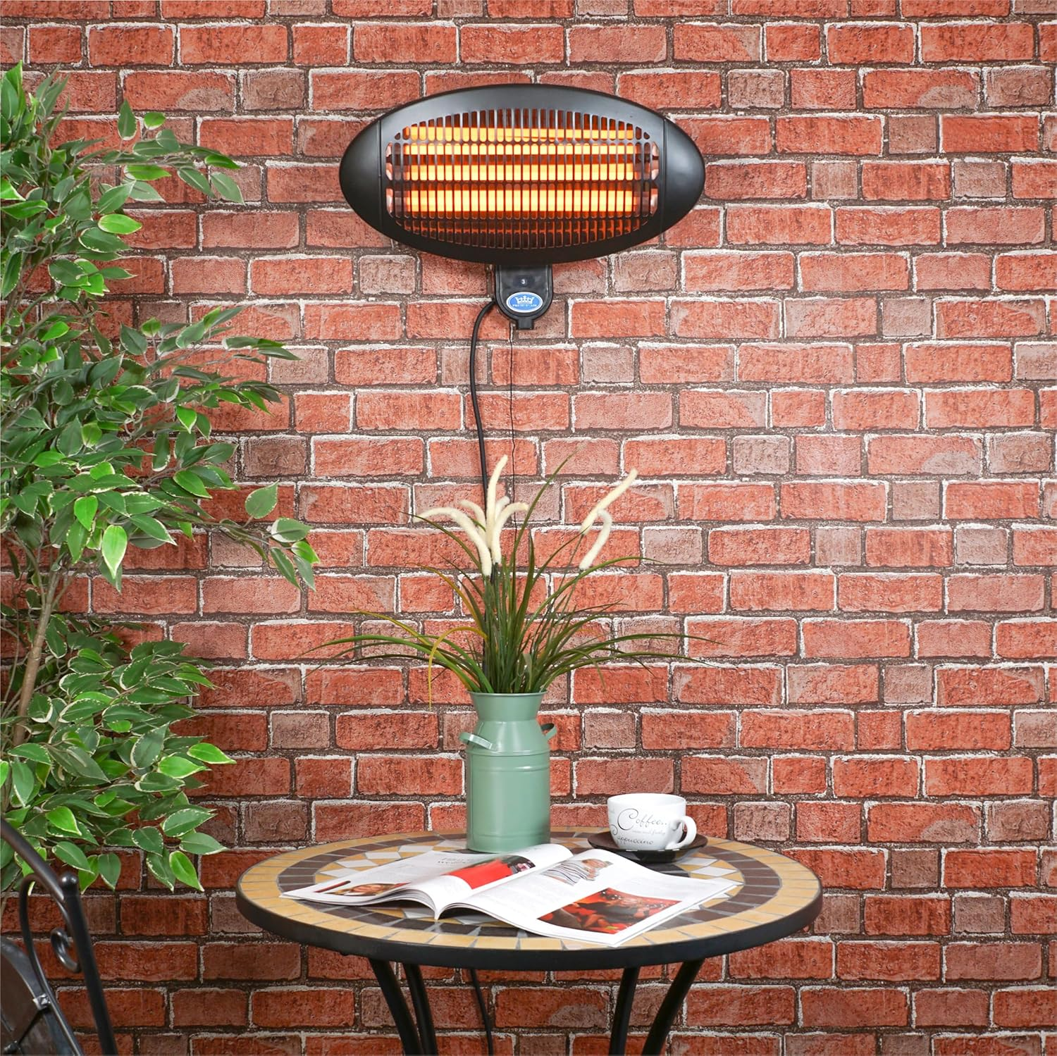 High ceiling factory radiator